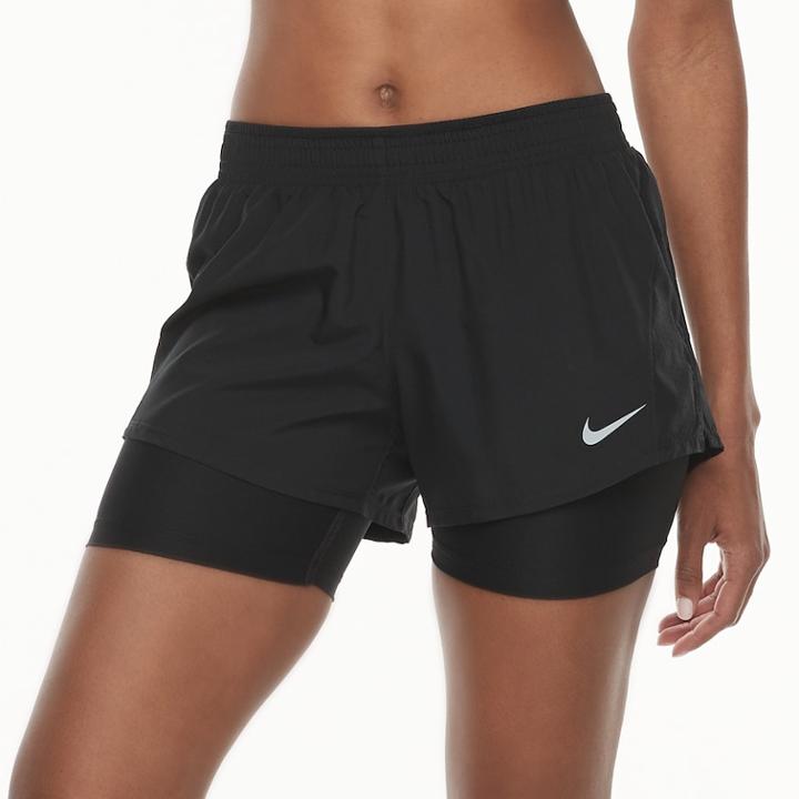 Women's Nike 10k 2 2-in-1 Running Shorts, Size: Xs, Grey (charcoal)