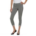 Women's Utopia By Hue Cuffed Railroad Capri Leggings, Size: Small, Black
