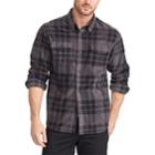 Men's Chaps Regular-fit Plaid Flannel Shirt Jacket, Size: Xxl, Black