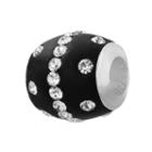 Individuality Beads Sterling Silver Crystal Bead, Women's, Black