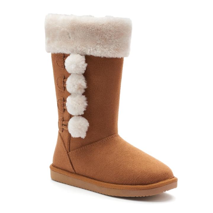 So&reg; Marisa Girls' Mid-calf Boots, Size: 4, Beige Oth