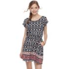 Juniors' Pink Republic Print Bar-back Dress, Teens, Size: Xs, Blue