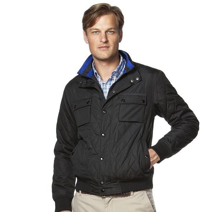 Men's Chaps Classic-fit Quilted Jacket, Size: Xl, Black