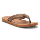 Men's Dockers Elevated Flip-flops, Size: Large, Beig/green (beig/khaki)