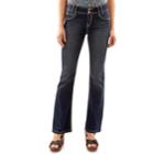 Juniors' Wallflower Luscious Curvy Flap Pocket Bootcut Jeans, Teens, Size: 0, Purple