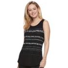 Women's Apt. 9&reg; Embellished Tank, Size: Small, Black