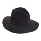 Women's Scala Chenille Faux Suede Trim Safari Hat, Black