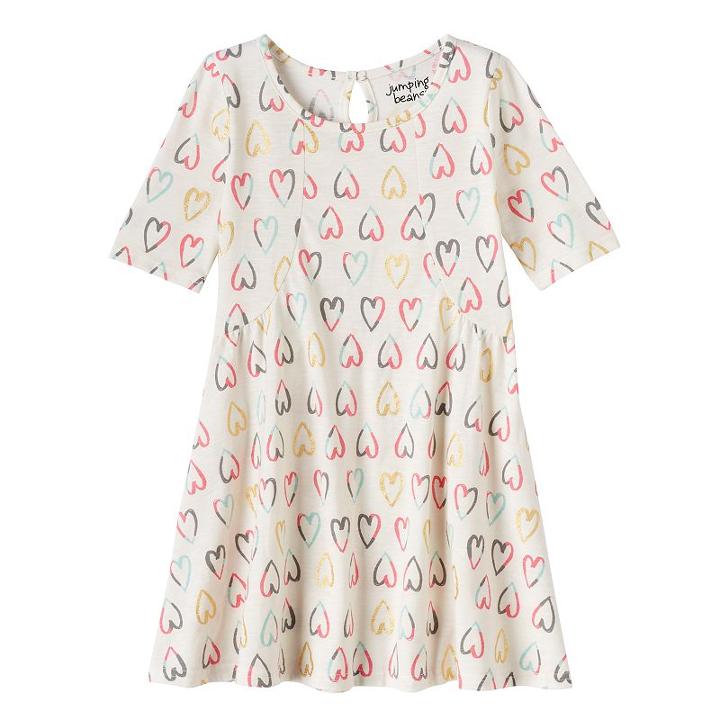 Girls 4-10 Jumping Beans&reg; Curved Seam Dress, Girl's, Size: 6, White Oth