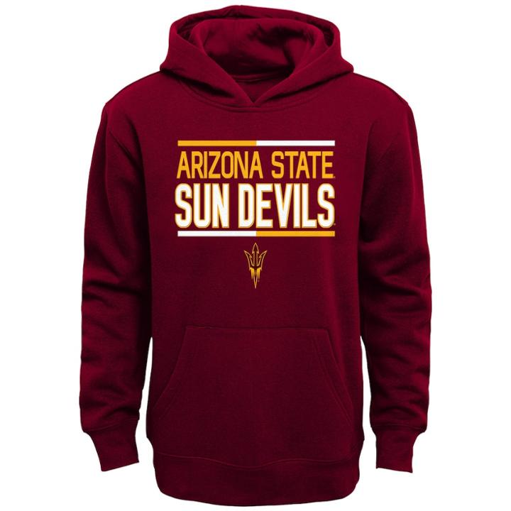 Boys 8-20 Arizona State Sun Devils Fleece Hoodie, Size: L 14-16, Dark Red