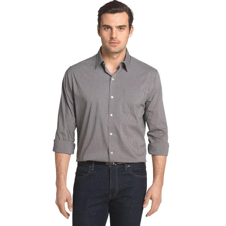 Big & Tall Van Heusen Traveler Stretch Classic-fit No-iron Button-down Shirt, Men's, Size: 4xb, Med Beige