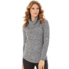 Women's Apt. 9&reg; Marled Cowlneck Sweater, Size: Xl, Black