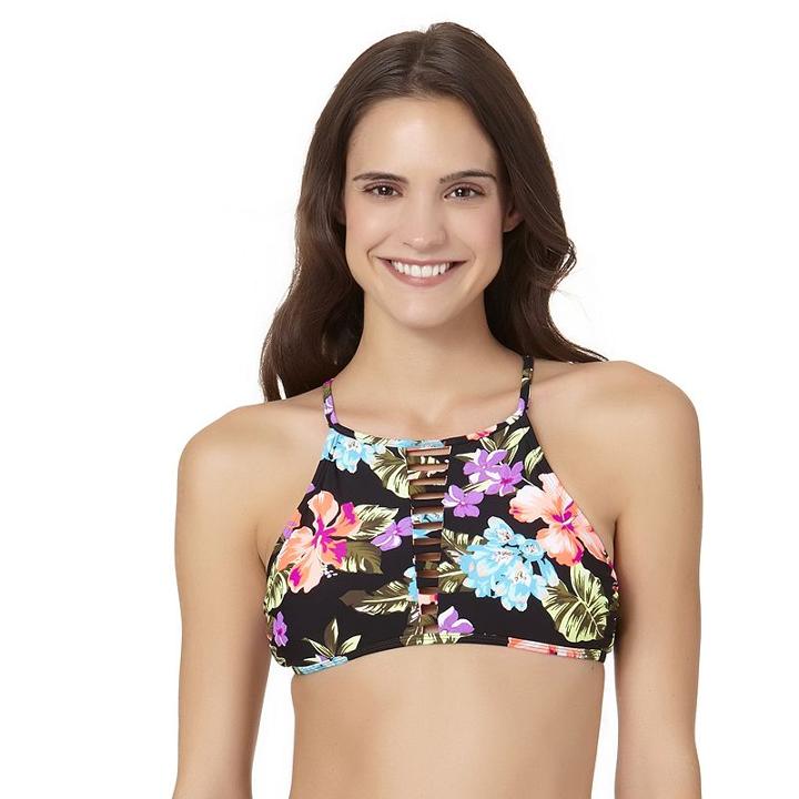In Mocean Tropic Heat High Neck Bikini Top, Size: Large, Ovrfl Oth