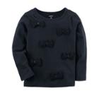 Girls 4-8 Carter's Black 3d Bow Knit Top, Size: 6x