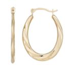 Forever 14k Twist Oval Hoop Earrings, Women's, Gold