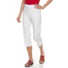 Women's Cathy Daniels Anchor Print Pull-on Capris, Size: Xl, Multi Anchor