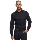 Big & Tall Apt. 9&reg; Slim-fit Stretch Button-down Shirt, Men's, Size: L Tall, Black