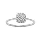 1/8 Carat T.w. Diamond 10k White Gold Cluster Ring, Women's, Size: 6
