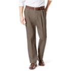 Men's Dockers&reg; Signature Khaki Lux Classic-fit Stretch Pleated Pants D3, Size: 34x34, Med Brown