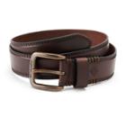 Men's Columbia Stitched Bridle Leather Belt, Size: 42, Brown