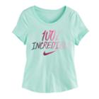 Girls 7-16 Nike 100% Incredible Tee, Size: Large, Green Oth