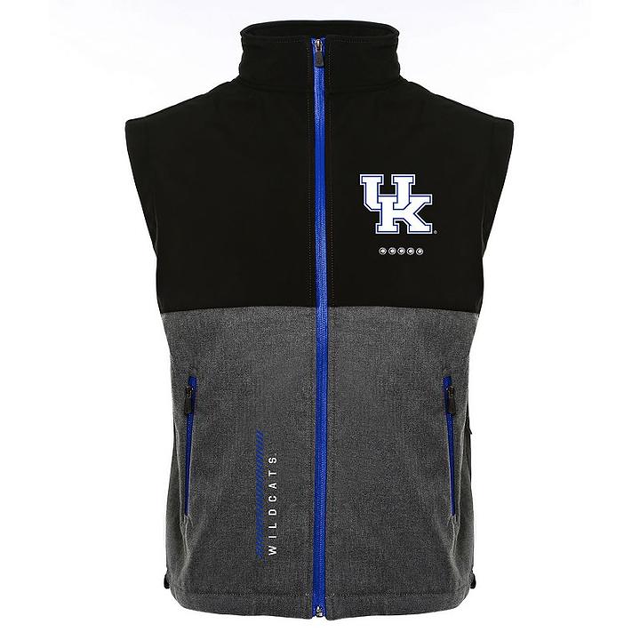 Men's Franchise Club Kentucky Wildcats Fusion Softshell Vest, Size: Small, Black