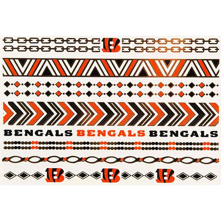 Cincinnati Bengals Temporary Jewelry Tattoo Set, Bng Team