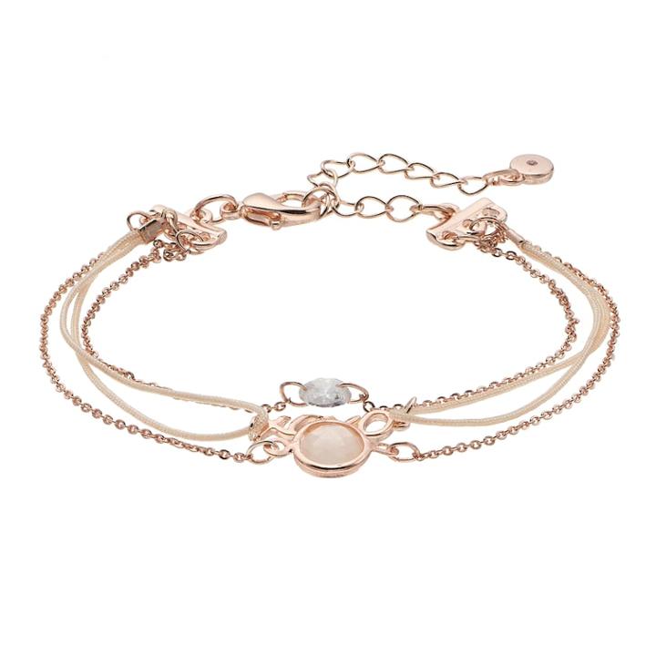 Lc Lauren Conrad Simulated Crystal Xoxo Multistrand Nickel Free Bracelet, Women's, Pink