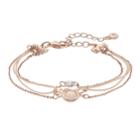Lc Lauren Conrad Simulated Crystal Xoxo Multistrand Nickel Free Bracelet, Women's, Pink