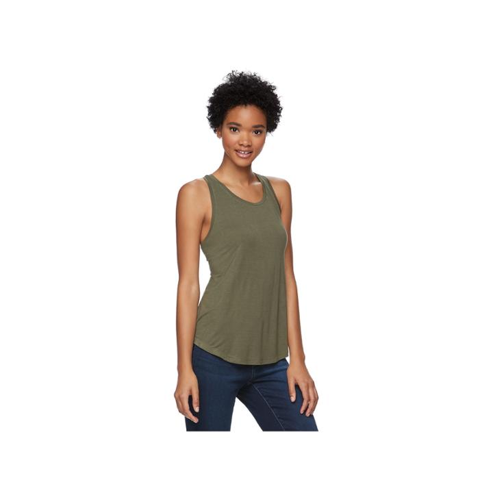 Juniors' Mudd&reg; Racerback Tank Top, Girl's, Size: Xl, Med Green