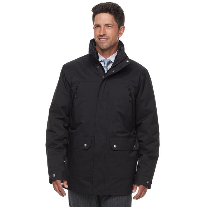 Men's Chaps Extreme Weather 3-in-1 Systems Jacket, Size: Xl, Black Black