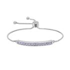 Brilliance Enjoy The Journey Lariat Bracelet With Swarovski Crystals, Women's, Purple