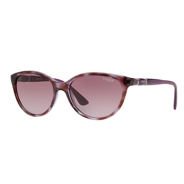 Vogue Vo2894s 56mm Timeless Oval Gradient Sunglasses With Swarovski Elements, Women's, Lt Yellow