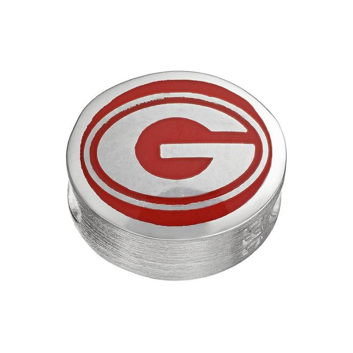 Fiora Sterling Silver Georgia Bulldogs Bead, Women's, Multicolor