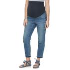 Maternity A:glow Belly Panel Release-hem Skinny Jeans, Women's, Size: 6-mat, Med Blue