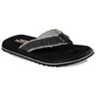 Skechers Relaxed Fit Tantric Salman Men's Flip Flop Sandals, Size: 9, Grey (charcoal)