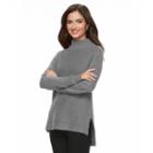 Women's Croft & Barrow&reg; High-low Mockneck Sweater, Size: Xxl, Beige Oth