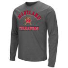 Men's Campus Heritage Maryland Terrapins Wordmark Long-sleeve Tee, Size: Small, Grey (charcoal)