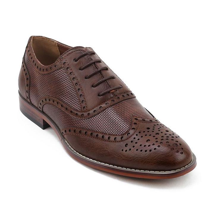 Xray Speck Men's Wingtip Dress Shoes, Size: Medium (9.5), Brown