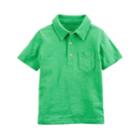 Boys 4-8 Carter's Solid Polo Shirt, Size: 8, Green