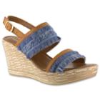 Tuscany By Easy Street Zaira Women's Wedge Sandals, Size: 8 Wide, Med Blue