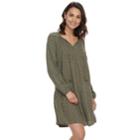 Petite Sonoma Goods For Life&trade; Tie Neck Peasant Dress, Women's, Size: M Petite, Dark Green