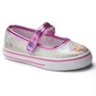 Disney's Frozen Anna & Elsa Toddler Girls' Mary Jane Flats, Girl's, Size: 11 T, Silver