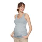 Maternity A:glow Ruched V-neck Tank, Women's, Size: M-mat, Med Blue