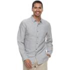 Men's Marc Anthony Slim-fit Linen-blend Stretch Button-down Shirt, Size: Xxl, Med Grey