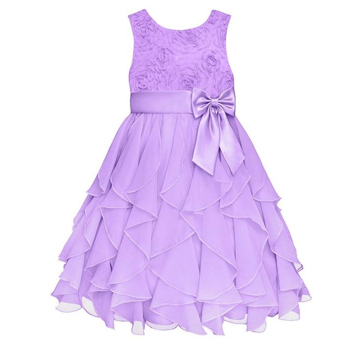 Girls 7-16 American Princess Corkscrew Ruffle Dress, Girl's, Size: 16, Purple
