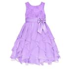 Girls 7-16 American Princess Corkscrew Ruffle Dress, Girl's, Size: 16, Purple
