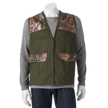 Men's Tallwoods Classic-fit Camo Hunting Vest, Size: Medium, Dark Green