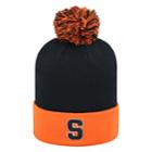 Adult Top Of The World Syracuse Orange Pom Knit Hat, Adult Unisex, Blue (navy)