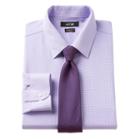 Men's Apt. 9&reg; Slim-fit Dress Shirt & Tie Set, Size: 2x-34/35, Purple