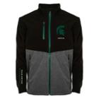 Men's Franchise Club Michigan State Spartans Fusion Softshell Jacket, Size: 4xl, Black